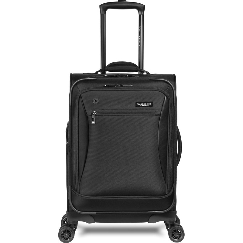 WallyBags Solutions 20 Expandable Spinner Carry-On with Padded Electronics Pockets