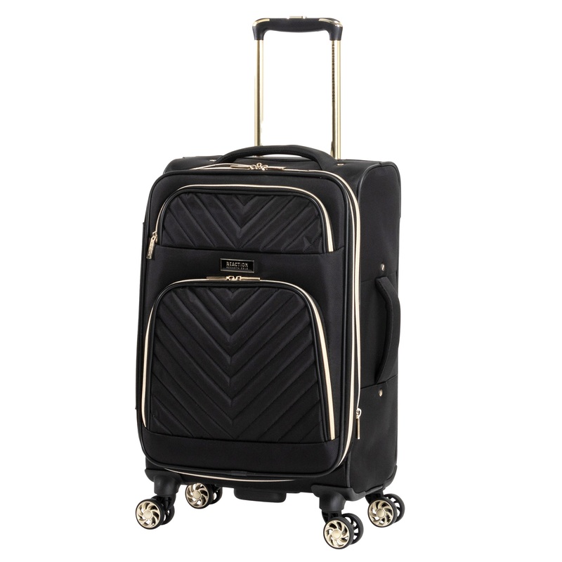 Kenneth Cole Reaction Women’s Chelsea Chevron Softside 8-Wheel Spinner Expandable 20” Carry-On Luggage