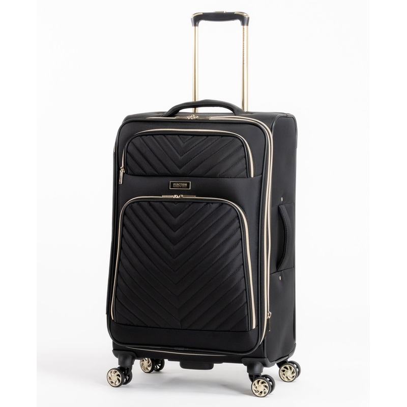 Kenneth Cole Reaction Women’s Chelsea Chevron Softside 8-Wheel Spinner Expandable 24” Checked Luggage