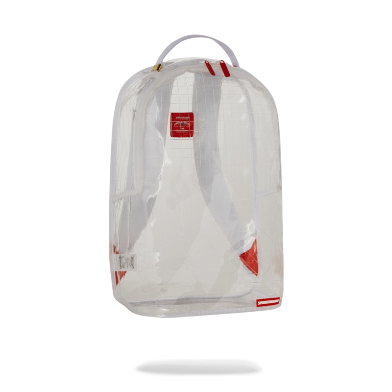Sprayground DLXSV Backpack (Clear Embossed Sharks In Paris)