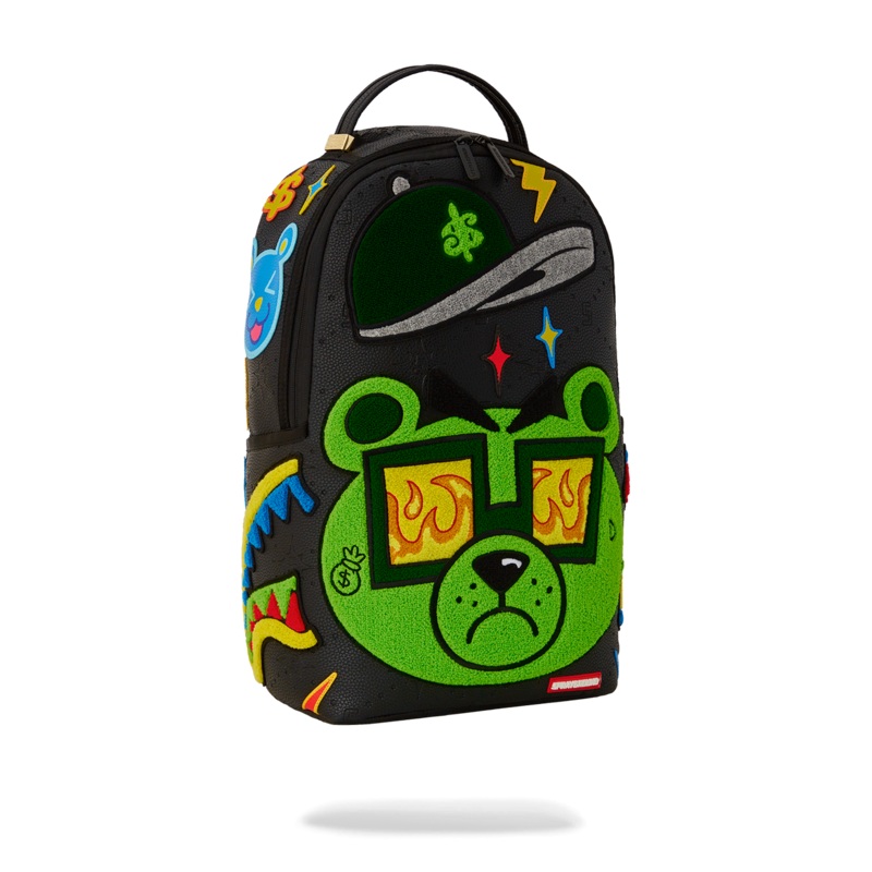Sprayground DLXSV Backpack (Colorful Money Bear Cheneille)