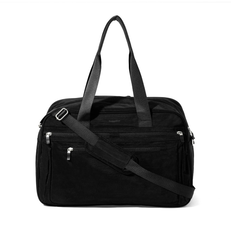 Baggallini New Expandable Weekender – Lightweight 11×17 Inch Overnight Travel Bag
