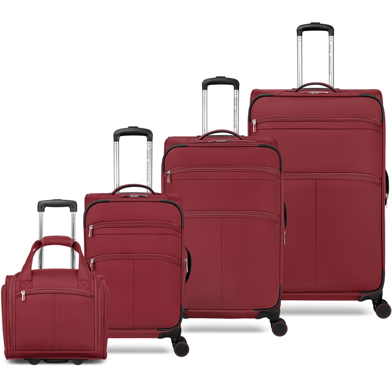 TOTAL TRAVELWARE Everest  4 Piece Expandable Softside Spinner Luggage Set (29″, 25″, 20″, 15″)