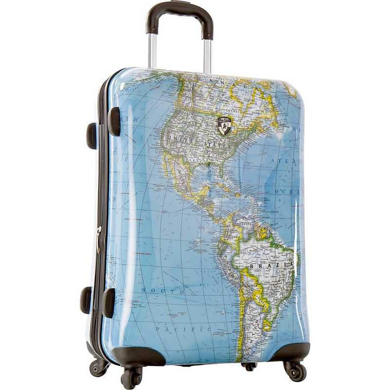 Heys America Journey-Maps 26″ 4-Wheel Medium Luggage
