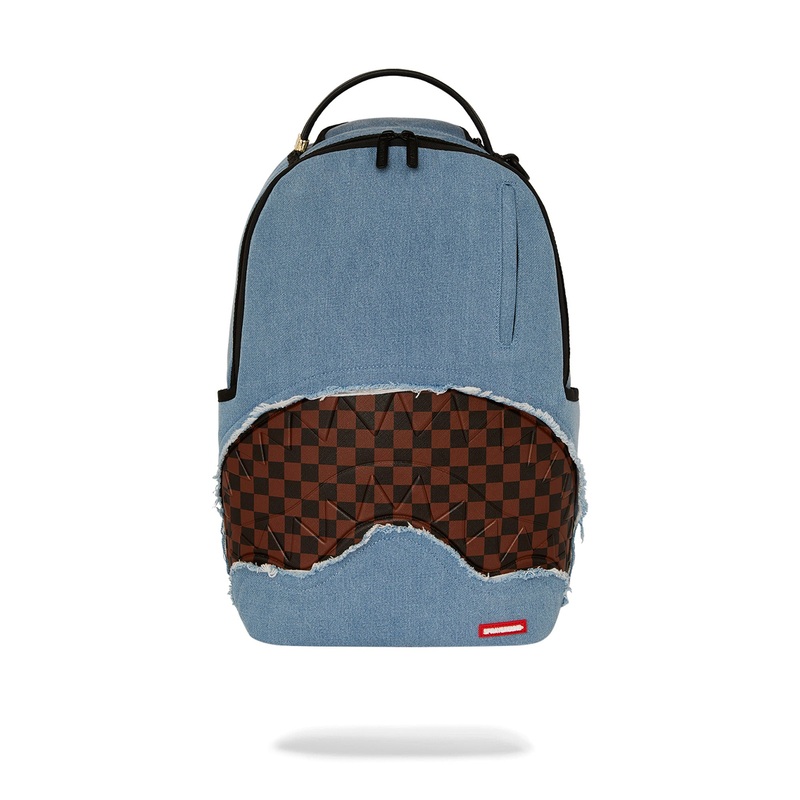 Sprayground Backpack, Denim Shark Bite