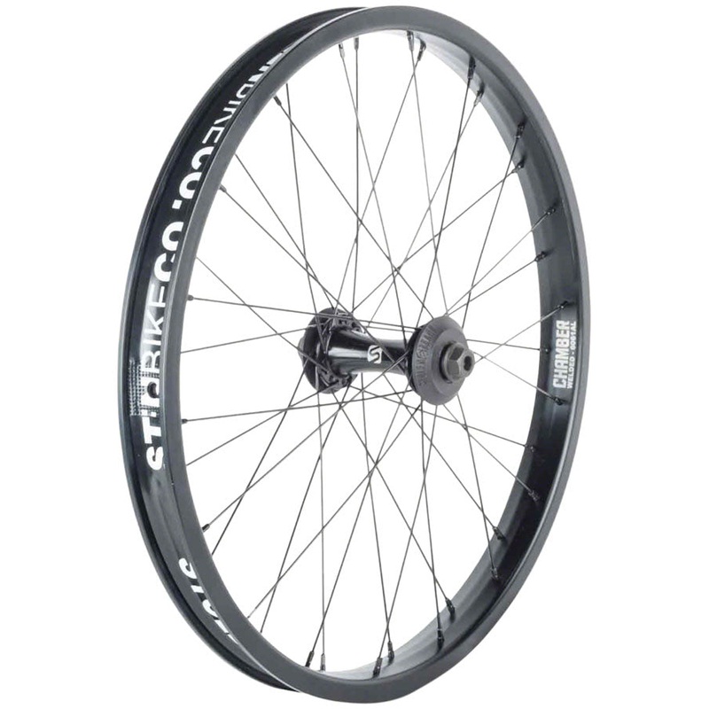 Stolen Rampage Pro Front Wheel – 20″ 3/8″ x 100mm Rim Brake Black