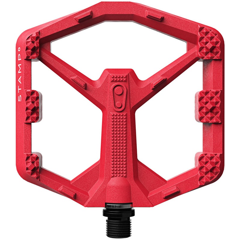 Crankbrothers Stamp 0 Pedals – Platform Aluminum 9/16″ Bright Red Large