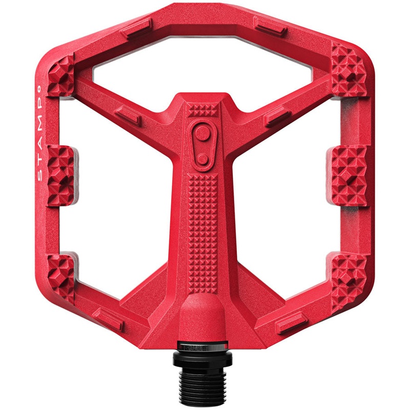 Crankbrothers Stamp 0 Pedals – Platform Aluminum 9/16″ Bright Red Small