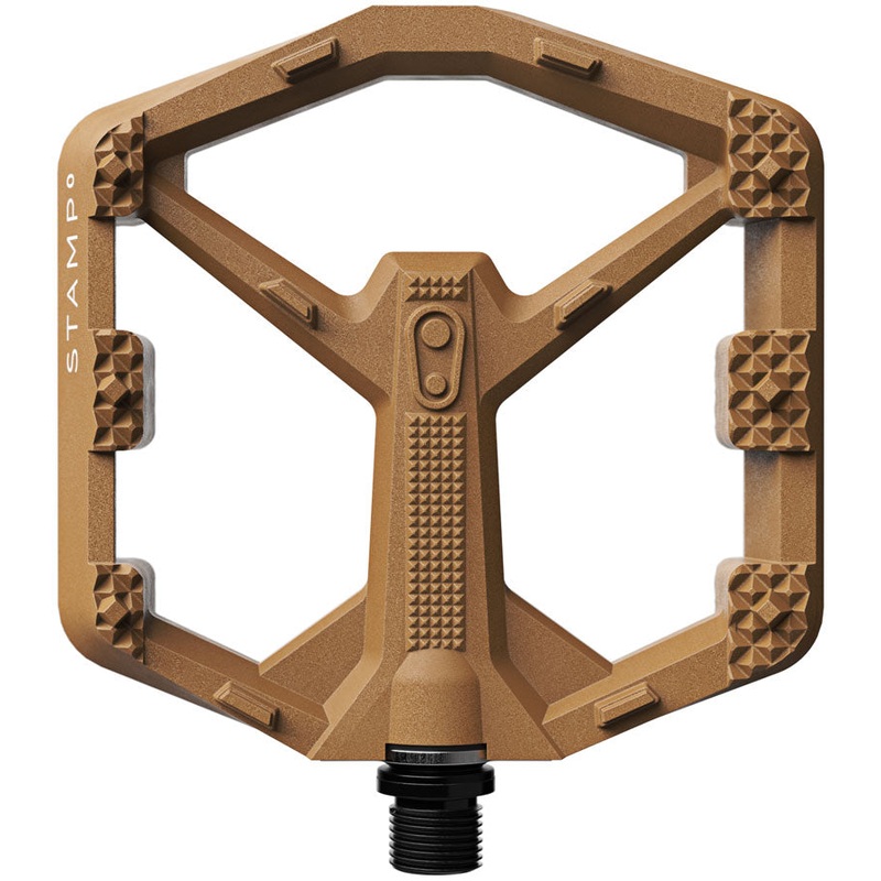 Crankbrothers Stamp 0 Pedals – Platform Aluminum 9/16″ Brown Large