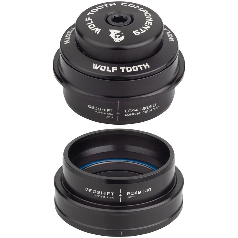Wolf Tooth GeoShift Performance Angle Headset – 2 Deg Long EC44/EC49 Black