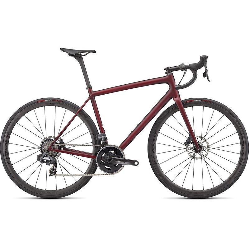 2022 Specialized aethos pro etap bike maroon / black tint edge fade 49