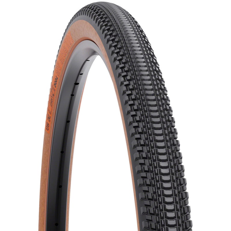 WTB Vulpine Tire – 700 x 45 TCS Tubeless Folding BLK/Tan Light/Fast Rolling Dual DNA SG