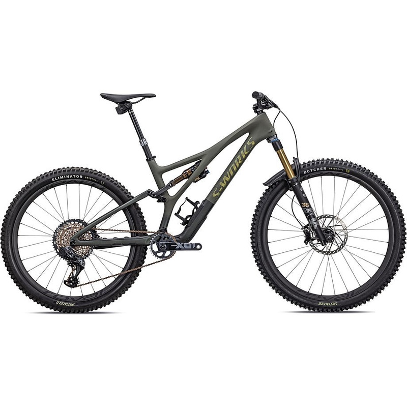 2022 Specialized Stumpjumper S-Works ltd bike satin oak green / oak green metallic / gold ghost pearl s1