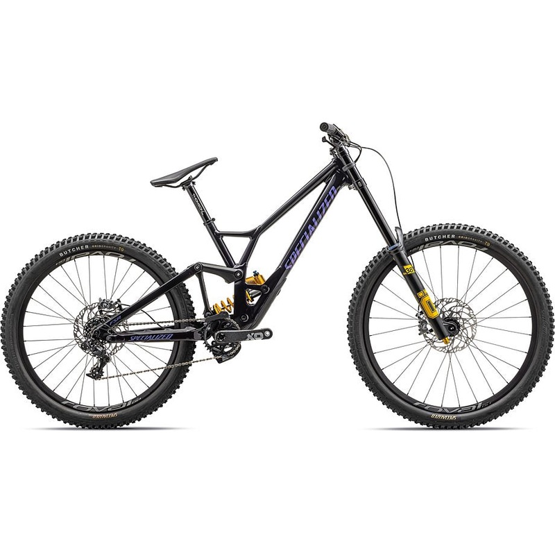 2023 Specialized demo race bike gloss midnight shadow / midnight shadow metallic fade / violet ghost pearl s2