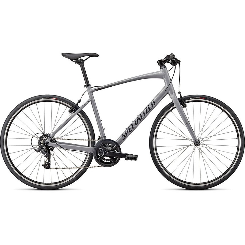 2023 Specialized sirrus 1.0 bike gloss cool grey / smoke / satin black reflective m