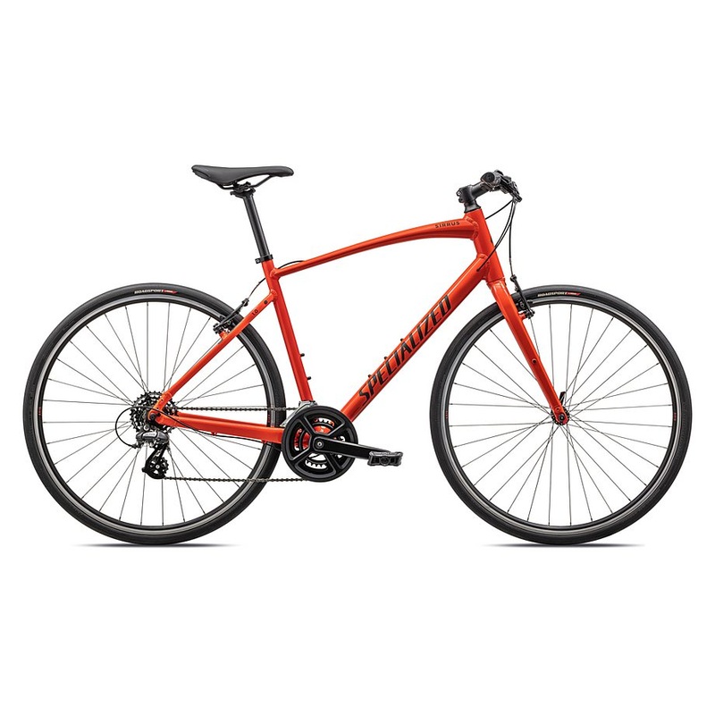 2023 Specialized sirrus 1.0 bike gloss fiery red / satin black reflective xxs