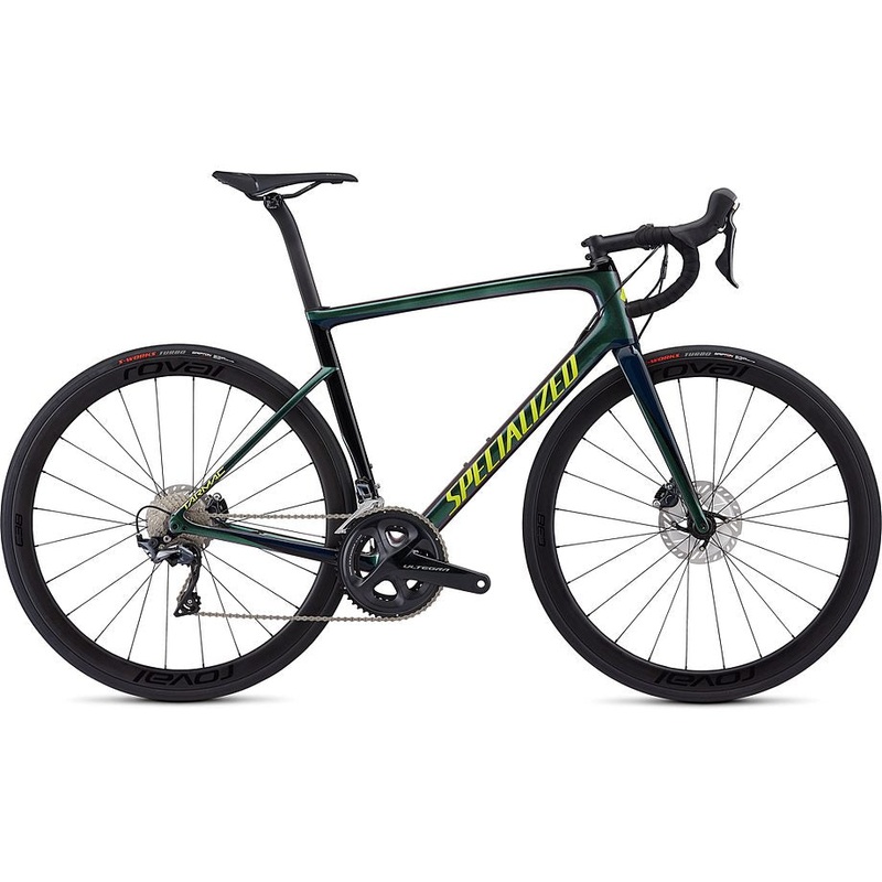 Specialized tarmac men sl6 expert disc chameleon green/cast blue/tarmac black/team yellow 54
