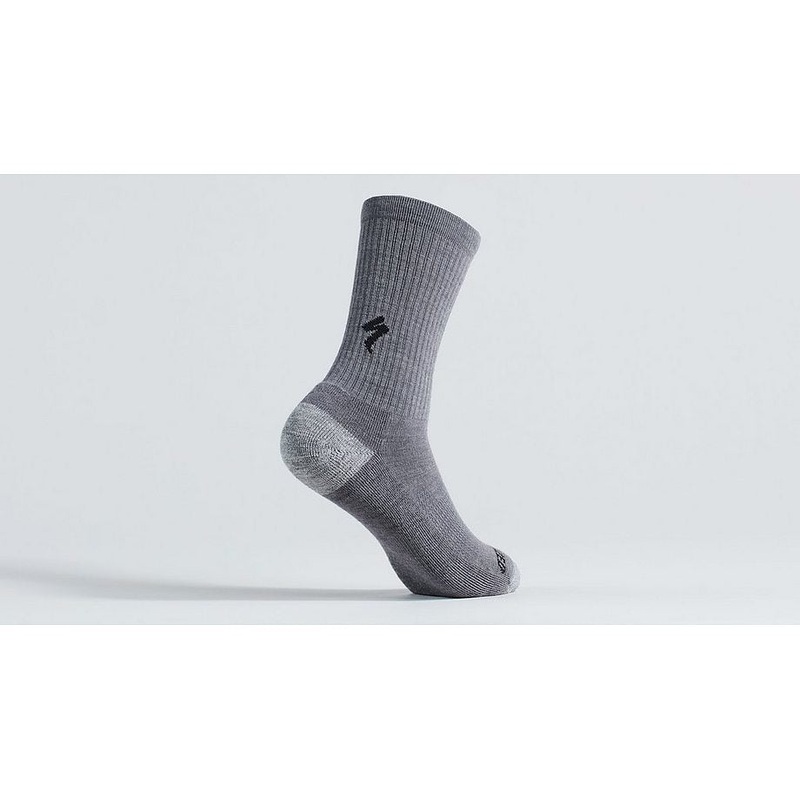 Specialized merino midweight tall sock smoke l
