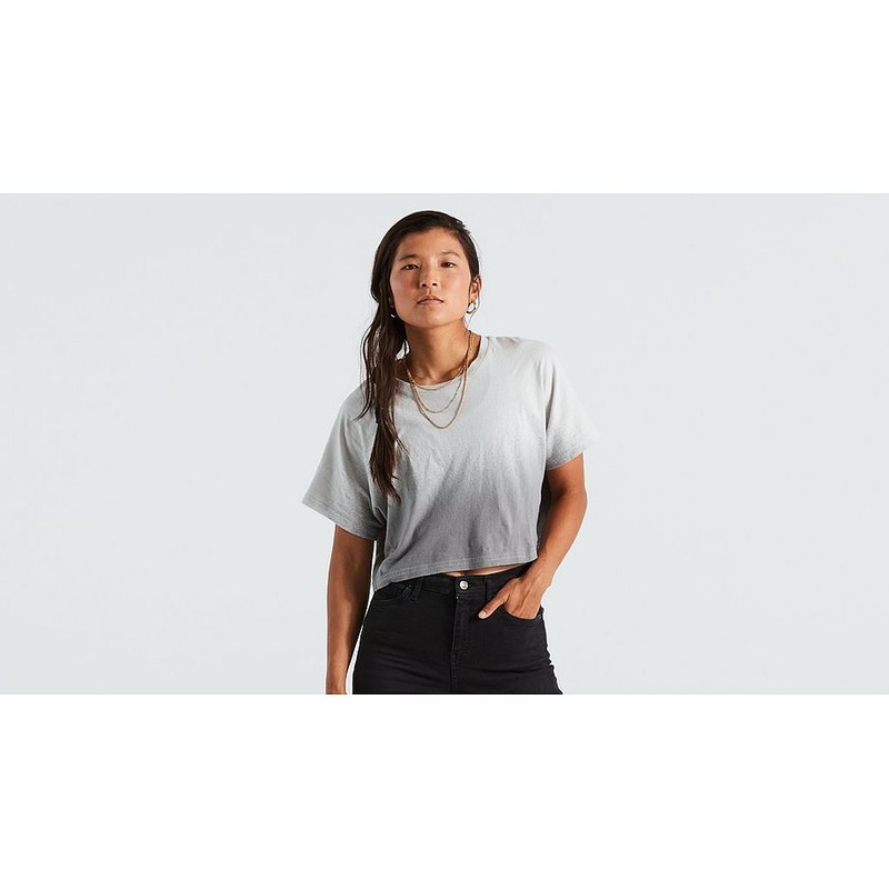 Specialized crop tee ss wmn dove grey spray xs