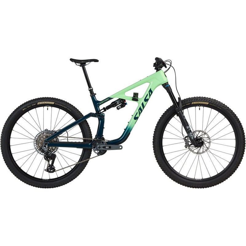 Salsa BLKthorn 125 C GX AXS Transmission Bike – 29″ Carbon Slate / Citrus Large