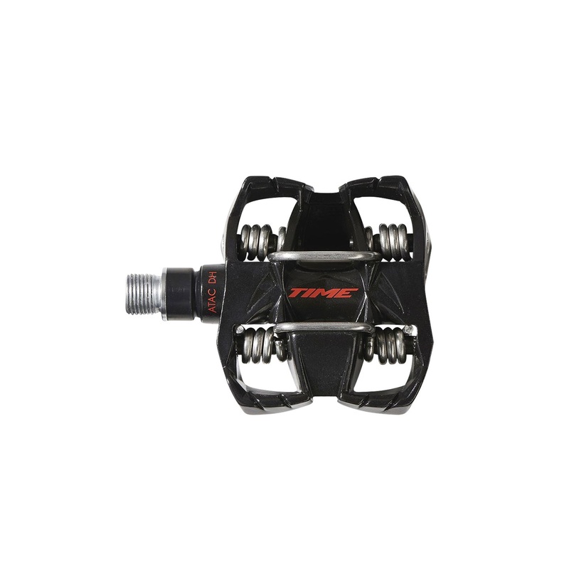 Time ATAC DH 4 Pedals – Dual Sided Clipless Platform Aluminum 9/16″ BLK/Red
