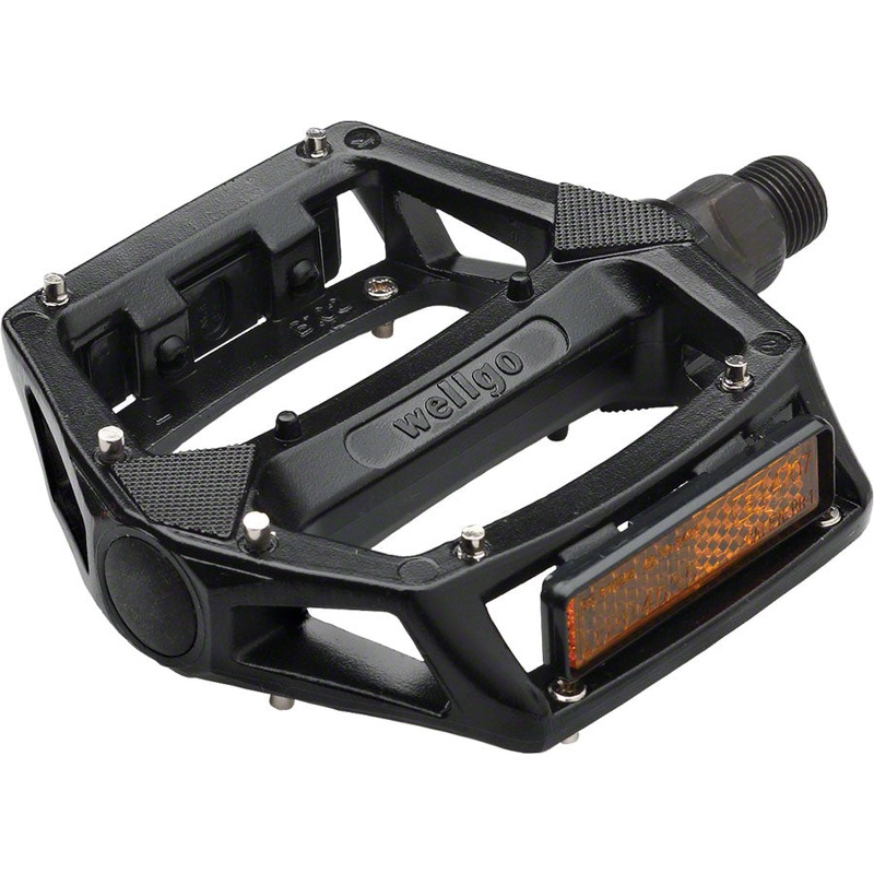 Wellgo B102 Pedals – Platform Aluminum 9/16″ Black