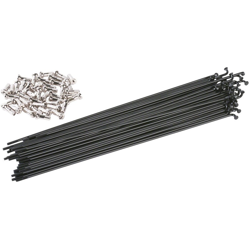 Odyssey HGS Spokes – Stainless Straight 14g 188mm BLK Box of 40 Includes Nipples