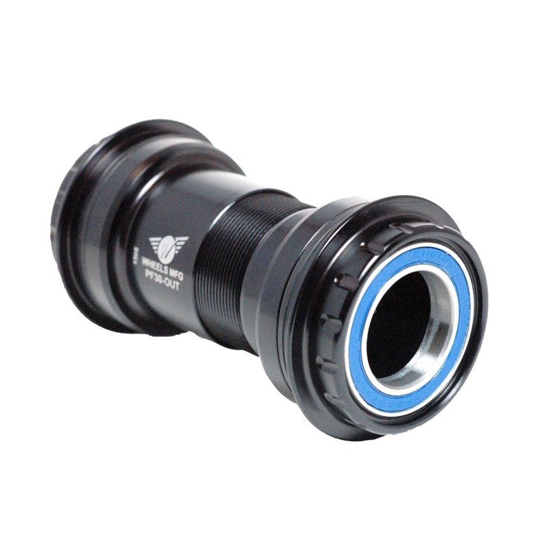 Wheels Manufacturing PressFit 30 to Shimano Bottom Bracket ABEC-3 Bearings BLK Cups