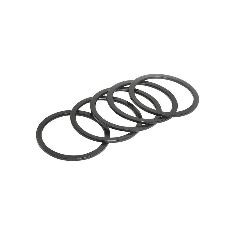 Wheels Manufacturing Aluminum Headset Spacer – 1-1/8″ 1.5mm Black 5-pack