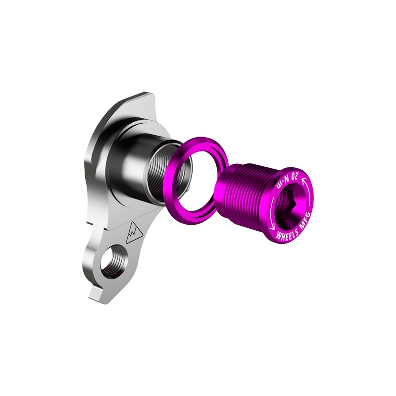 Wheels Manufacturing Universal Derailleur Hanger – 404-7 For Frames designed to accept SRAM UDH BLK/Purple