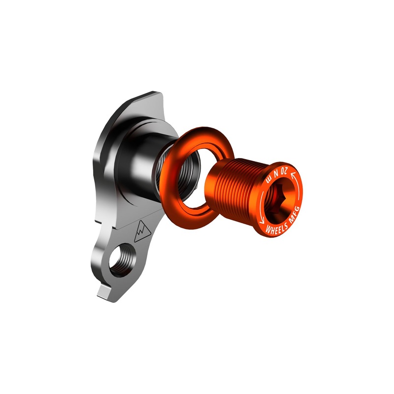 Wheels Manufacturing Universal Derailleur Hanger – 487-3 For Trek ABP MTB Frames designed to accept SRAM UDH BLK/Orange