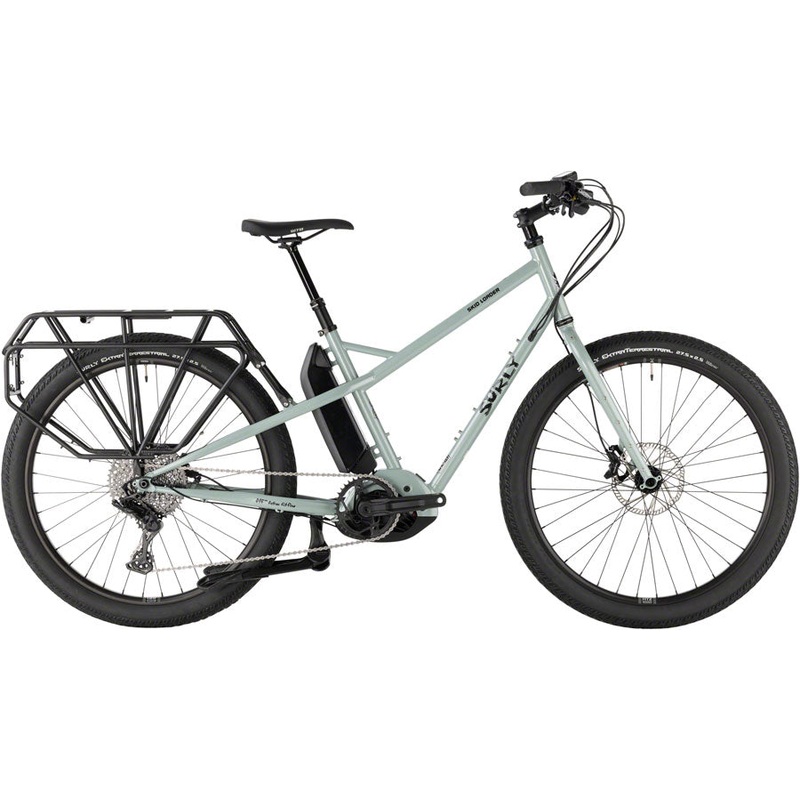 Surly Skid Loader Cargo Ebike – 27.5″ Steel Bathwater Gray Large