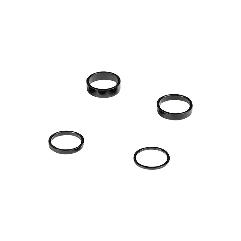 Wheels Manufacturing Aluminum Headset Spacer – 1-1/8″ Assorted 4pcs Black