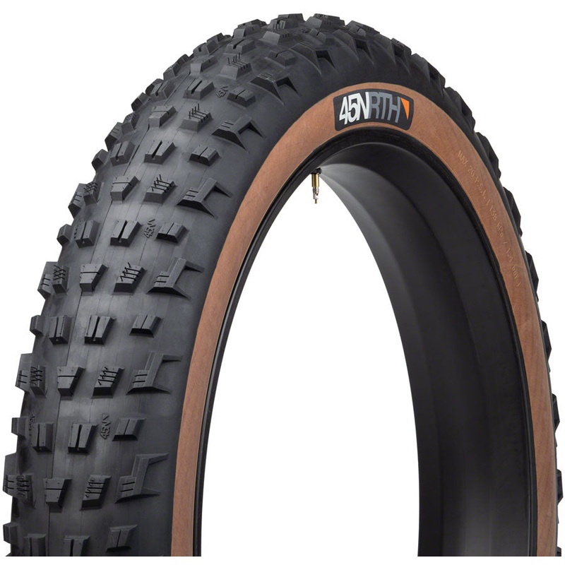 45NRTH Vanhelga Tire – 26 x 4.2 Tubeless Folding Tan 60 TPI