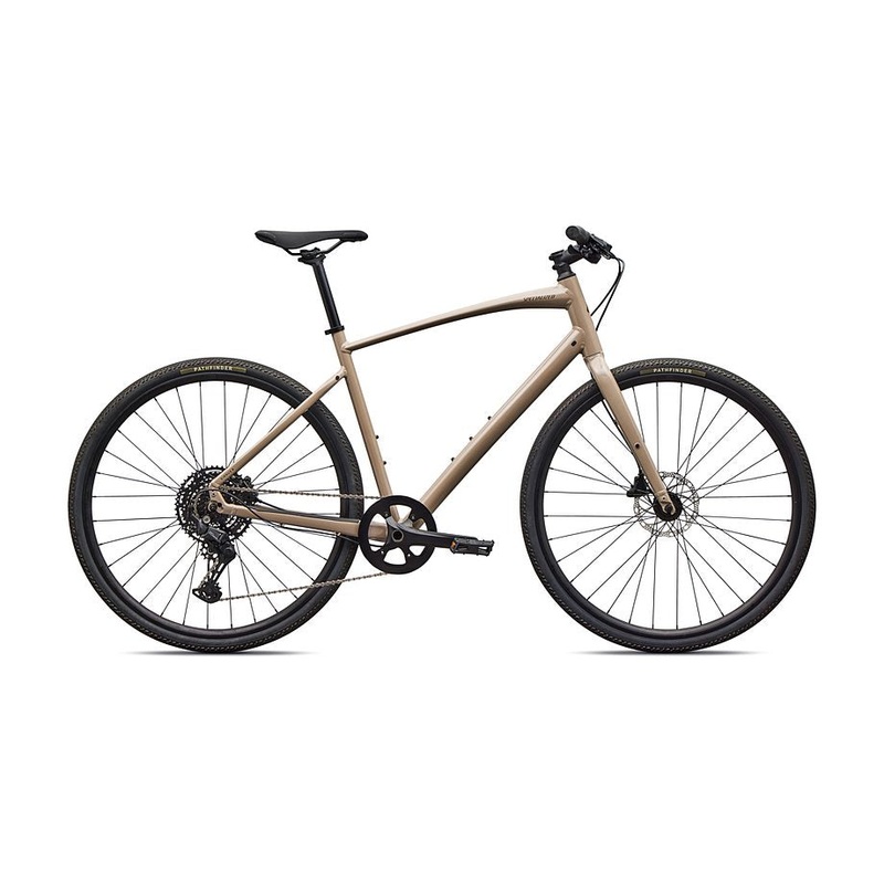 2026 Specialized Sirrus X 3.0 Km Bike Gloss Sandstone Metallic / Burnt Gold Metallic Frost Reflective Xxs