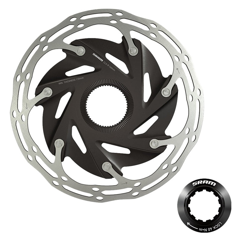 Sram Centerline X Road 2-Piece Disc Rotor 140mm Black Rotor