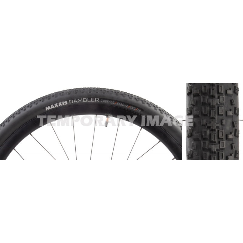 Maxxis Rambler Tire – 700 x 45 Tubeless Folding Black/Tan HYPR-X EXO