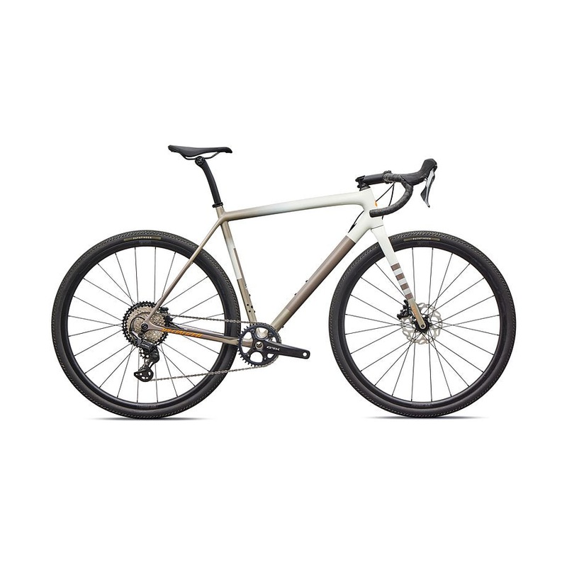 2026 Specialized Crux Comp Bike Dune White/Sandstone Metallic/Desert Metallic/Orange Zest 58
